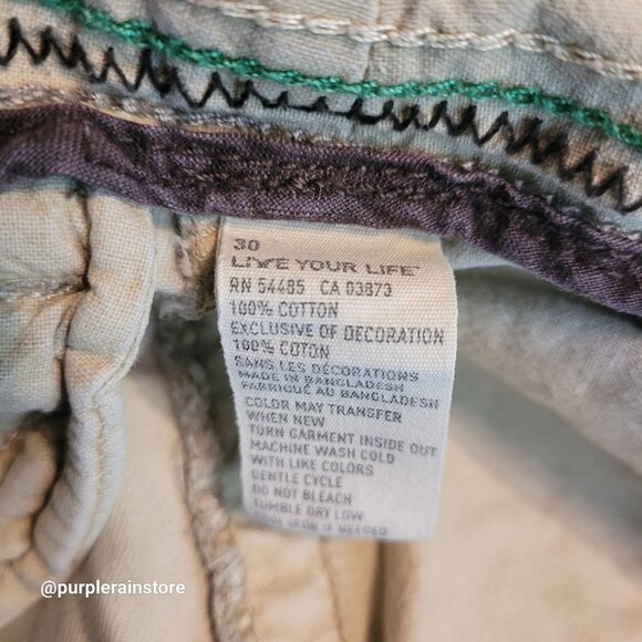 Vtg American Eagle Cargo Shorts 30 Stone Beige Streetwear Outdoor Gorpcore Y2K - Picture 4 of 11